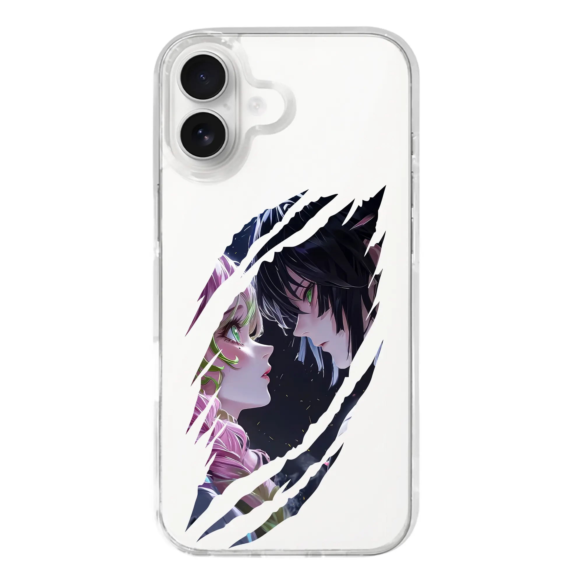 鬼滅の刃 グッズ,甘露寺 蜜璃 - iPhone 17シリーズ 透明スマホケース – 薄型・耐衝撃・精密フィット保護カバー